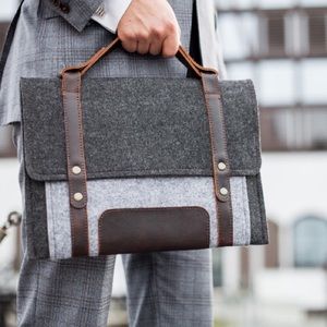 iPad 12.9 case with leather trim